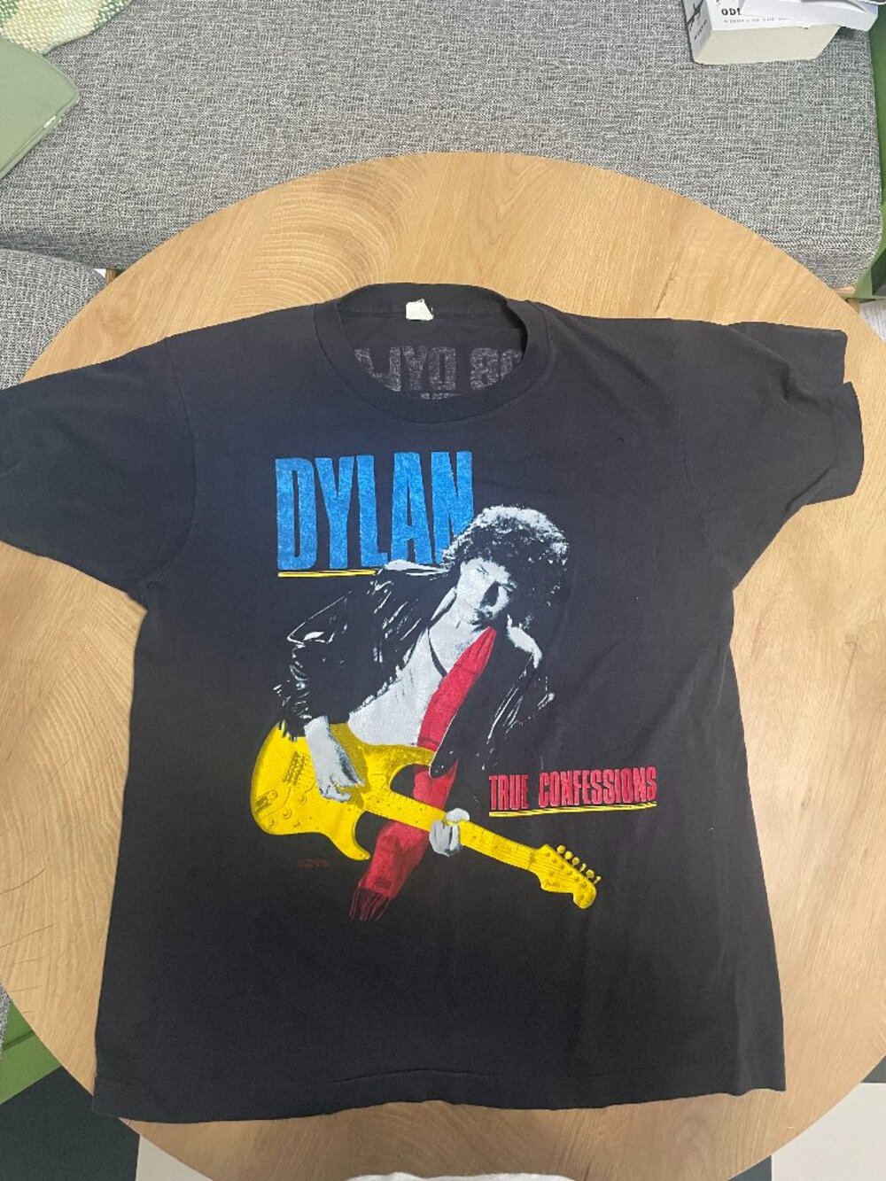 Vintage 1986 Bob Dylan Tom Petty True Confessions Tour Concert T-Shirt Sz L